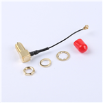 轉接線 11牙SMA彎母頭轉一代IPEX RG081黑色線——KH-SMAKW-IPEX-RG0.81-B50