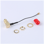 轉接線 11牙SMA彎母頭轉一代IPEX RG081黑色線——KH-SMAKW-IPEX-RG0.81-B60