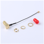 轉接線 11牙SMA彎母頭轉一代IPEX RG081黑色線——KH-SMAKW-IPEX-RG0.81-B70