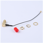轉接線 11牙SMA彎母頭轉一代IPEX RG081黑色線——KH-SMAKW-IPEX-RG0.81-B100