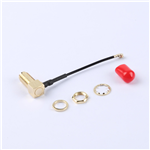 轉接線 11牙SMA彎母頭轉一代IPEX RG137黑色線——KH-SMAKW-IPEX-RG1.37-B50