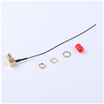 轉接線 11牙SMA彎母頭轉四代IPEX RG081黑色線——KH-SMAKW-IPEX4-RG0.81-B120
