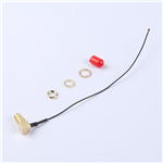 轉接線 11牙SMA彎母頭轉四代IPEX RG081黑色線——KH-SMAKW-IPEX4-RG0.81-B140