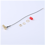 轉接線 11牙SMA彎母頭轉四代IPEX RG081黑色線——KH-SMAKW-IPEX4-RG0.81-B160