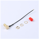 轉(zhuǎn)接線 11牙SMA彎母頭轉(zhuǎn)四代IPEX RG137黑色線——KH-SMAKW-IPEX4-RG1.37-B90
