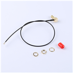 轉接線 11牙SMA彎母頭轉四代IPEX RG137黑色線——KH-SMAKW-IPEX4-RG1.37-B300
