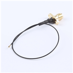 轉(zhuǎn)接線 雙孔法蘭SMA母頭轉(zhuǎn)四代IPEX RG0.81黑線——KH-FL2SMAK-IPEX4-RG0.81-B180