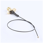 轉(zhuǎn)接線 雙孔法蘭SMA母頭轉(zhuǎn)四代IPEX RG0.81黑線——KH-FL2SMAK-IPEX4-RG0.81-B200