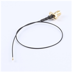 轉(zhuǎn)接線 雙孔法蘭SMA母頭轉(zhuǎn)四代IPEX RG0.81黑線——KH-FL2SMAK-IPEX4-RG0.81-B250