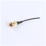 SMA公頭公針轉剝線2-2-1，RG1.37黑色線，線長60mm——KH-SMAJ-221-RG1.37-B60