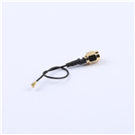 SMA公頭公針轉一代IPEX,RG1.13黑色線,線長100mm——KH-SMAJ-IPEX-RG1.13-B100
