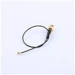 SMA公頭公針轉一代IPEX,RG1.13黑色線,線長180mm——KH-SMAJ-IPEX-RG1.13-B180