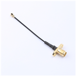 轉接線 雙孔法蘭SMA母頭轉一代IPEX RG1.13黑線——KH-FL2SMAK-IPEX-RG1.13-B60