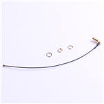 IPEX轉SMA鍍金彎頭，外螺內孔，RG1.13黑色線材，L=180mm 4件套——KH-IPEX-SMA-W-180