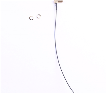 IPEX轉SMA鍍金彎頭，外螺內孔，RG1.13黑色線材，L=200mm——KH-IPEX-SMA-W-200